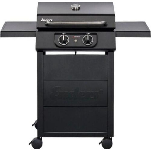 Enders® Elektrogrill eCRAVE 2, mit Gussrost, Grillwagen mit viel Stauraum, SIMPLE CLEAN™ Reinigungssystem, 2 leistungsstarke Heizelemente, formstabile Garhaube mit integriertem Thermometer #97116