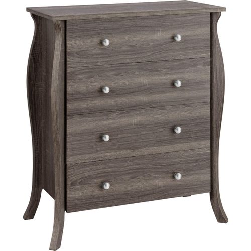 Lucinda - Kommode mit 4 Schubladen in Eiche grau particle Board