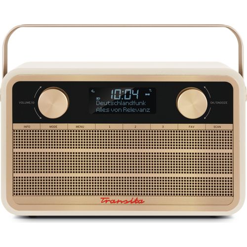 TechniSat Transita 120 | tragbares DAB+ Radio mit Akku und Wecker | beige