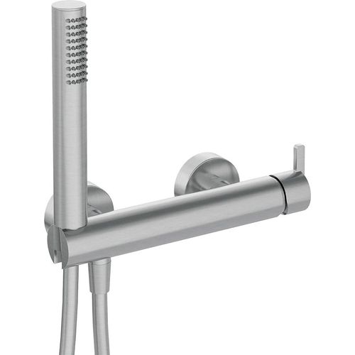 Duscharmatur mit Brausegarnitur, Edelstahl gebürstet, SILIA-30