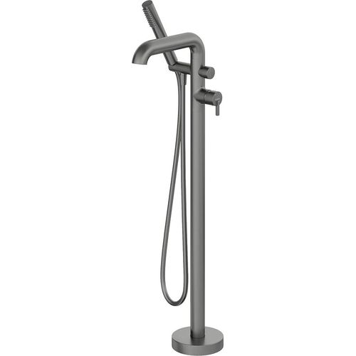 Wannenarmatur freistehend mit Brausegarnitur, titaniumfarben, SILIA-30