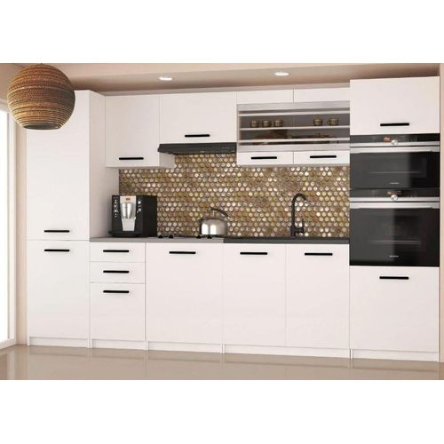 Küchenzeile Küche INFINITI 300 cm MATT 6 Farbvariante Weiss TOR SYNTKA2/6/WT/WT/0/B1