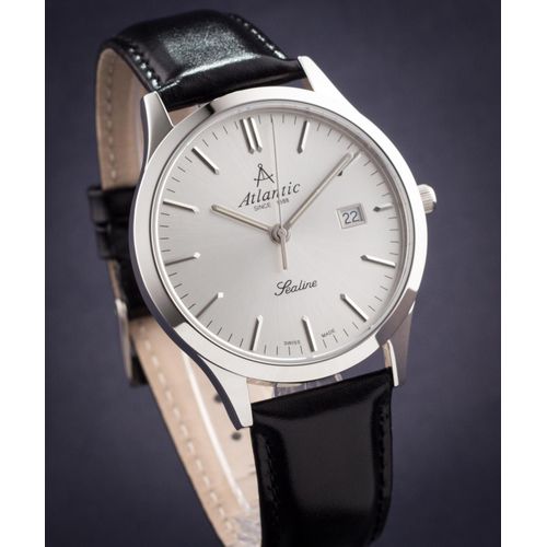 Herrenuhr ATLANTIC 62341.41.21 in klassischem Schwarz.