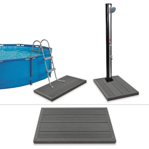 Ankonbej Bodenelement für Solardusche Poolleiter WPC