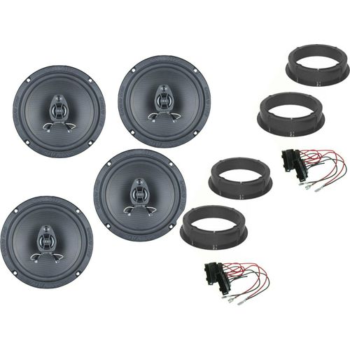Ground Zero Boxen Set für VW Scirocco III BJ 08-17 Tür Vorn Hinten 480 W