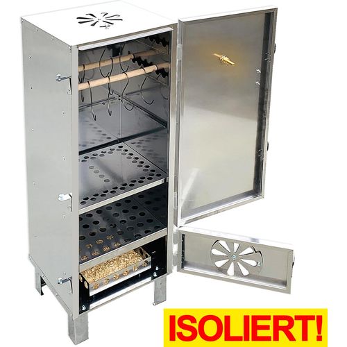 Räucherofen aus Edelstahl Räucherschrank Ofen bester Qualität - groß isoliert! David, Premium Räucherofen Räucherkammer Räucherei aus Edelstahl