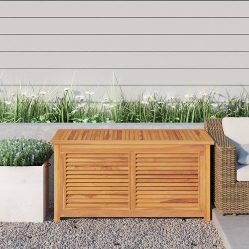 Ankonbej Gartenbox mit Beutel 114x50x58 cm Massivholz Teak