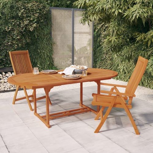 Ankonbej Gartentisch 200x100x75 cm Massivholz Eukalyptus