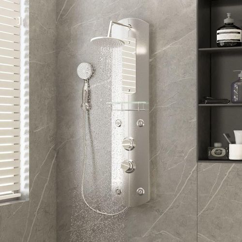 Ankonbej Duschpaneel 25x43x110 cm Silber
