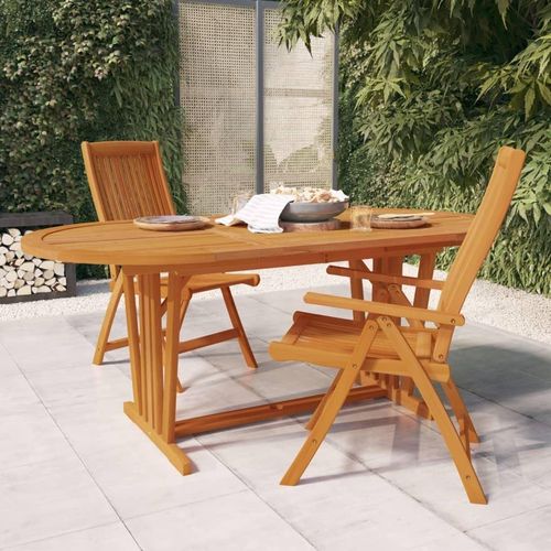 Ankonbej Gartentisch 200x100x75 cm Massivholz Eukalyptus