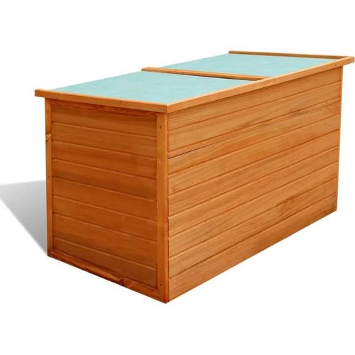 Ankonbej Garten-Aufbewahrungsbox 126x72x72 cm Holz
