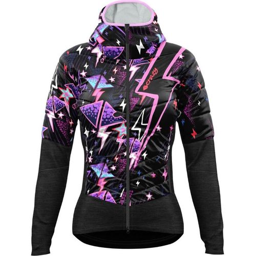 Jacke CRAZY Trilogy Bedruckte Frau Tempest Schwarz MIT