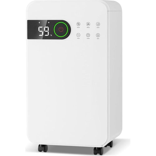 Luftentfeuchter Elektrisch, 15L/24H, 2,3L Wassertank, Raumentfeuchter Schlafmodus & 24h Timer, Lufttrockner mit Digitalanzeige& Ablaufschlauch, Für Raeume bis zu 15 m2