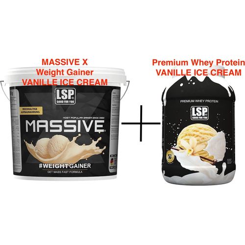 LSP MASSIVE X® Weight Gainer + Premium Whey Protein Eiweiß, Pulver