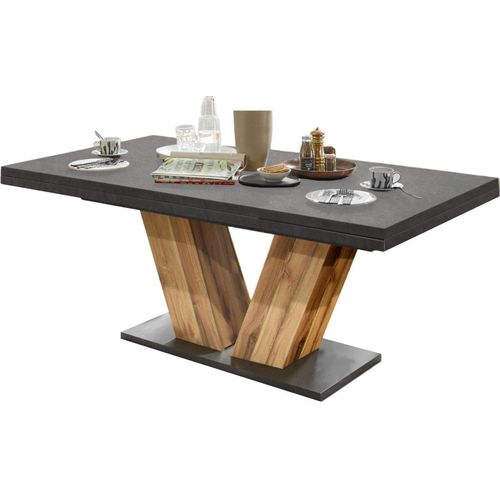 Esstisch ausziehbar Elena 160x90x76 Plankeneiche/Graphit 13995-160