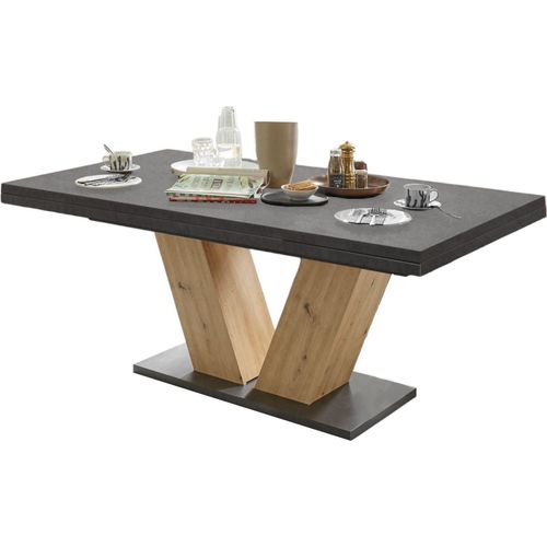 Esstisch ausziehbar Elena 180x90x76 Asteiche/Graphit 13989-180