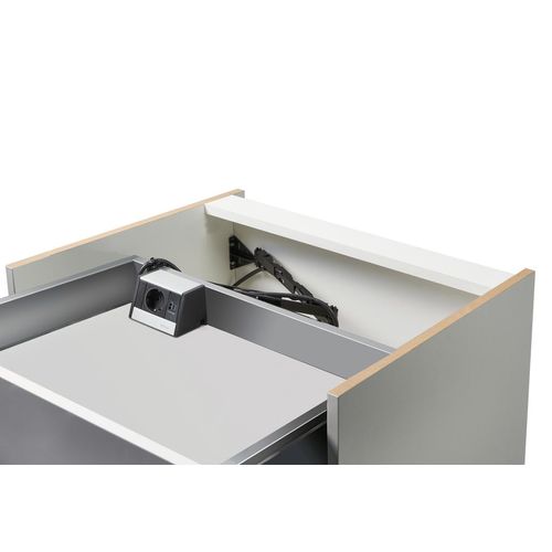 Naber Evoline® Wing 1 USB A+C, Aufbausteckdosenelement, mit Schukosteckdose, silber 8031192
