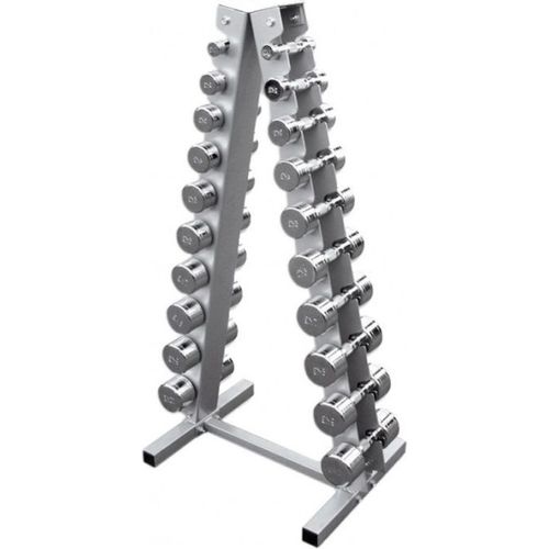 Sport Ergonomisches Chrom Kurzhantel Set inklusive Chrom Hantel Pyramide und 10 Kurzhantel-Paaren (inkl. Chrom Hantel Pyramide)