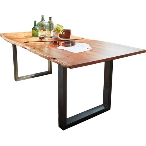 Esstisch Massivholztisch massiv Akazie lackiert 140 x 90 cm - AGRA - Die Möbelfundgrube