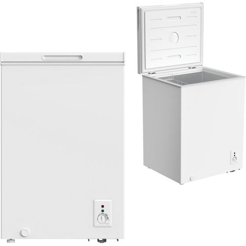 YUNA FROSTER 100E, Weiß, Gefriertruhe, 99 Liter, DUAL Modus Gefrieren oder Kühlen, Inklusive Drahtkorb