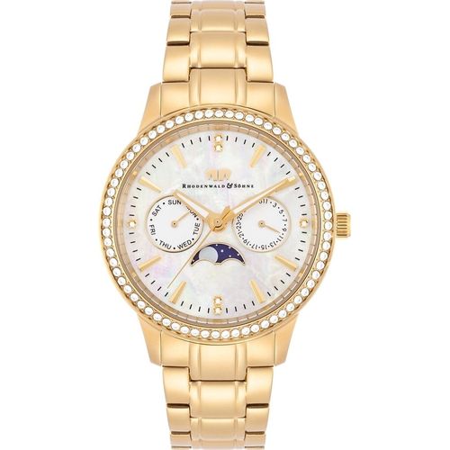 Damen Multifunktionsuhr gelbgold Edelstahl gelbgold