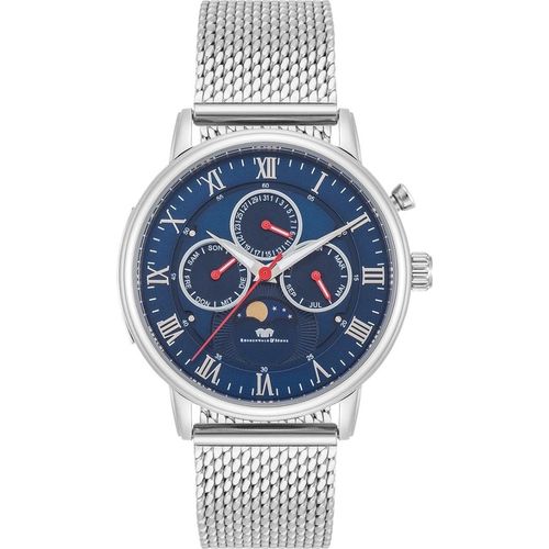 Herren Multifunktionsuhr silber Edelstahl silber