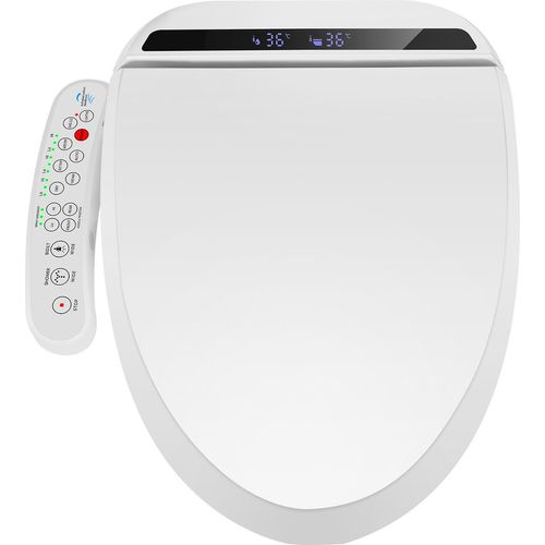 Puluomis WC-Sitze Toilettensitz Smart Automatisch Elektrisch, Toilettendeckel D Form mit absenkautomatik weiß