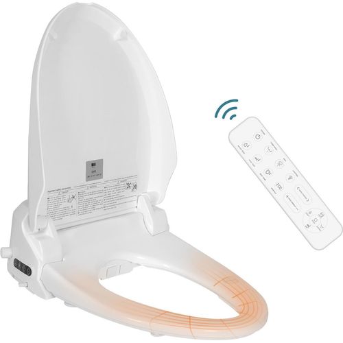 Puluomis WC-Sitze Toilettensitz mit Fernbedigung Elektrisch, Toilettendeckel Smart Automatisch D Form mit absenkautomatik weiß