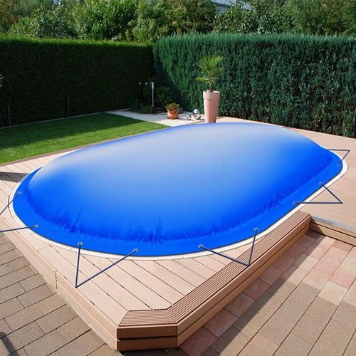 Aufblasbare Poolabdeckung Ovalpool 700 x 300 cm I Oval Pool 7 x 3 m I blau (RAL5002)