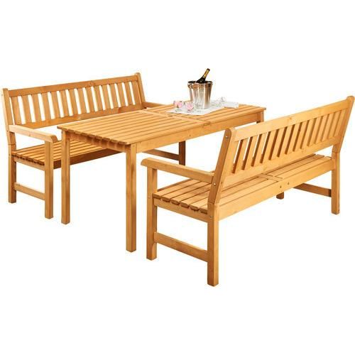 Gartenbank Westerland Wilk 165 x 213 x 91 cm Holz natur