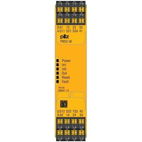 Pilz PNOZ s6 24VDC 3 n/o 1 n/c Sicherheitsschaltgerät (750106)