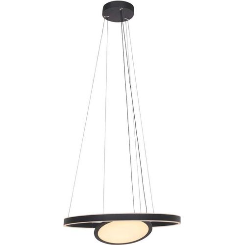 LED Hängeleuchte, Metall, Schwarz, H 150 cm