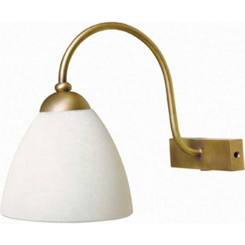 Wandleuchte, gold, weiß, H 155 cm