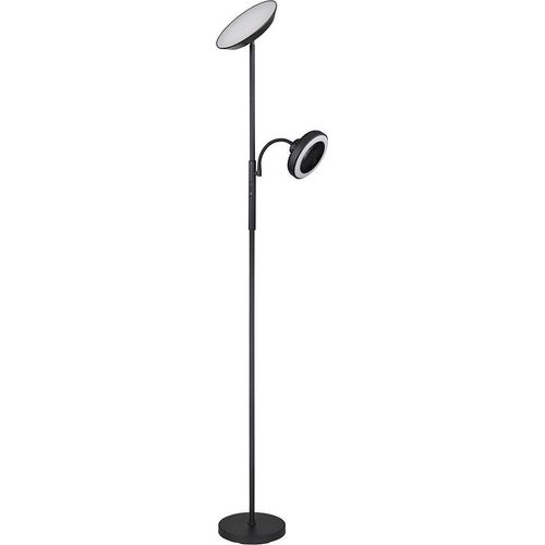 LED Deckenfluter, Touchdimmer, Ventilator, Metall, H 178 cm