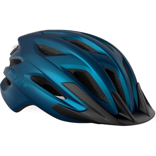 MET Fahrradhelm Crossover Mips , Blau Metallic matt, XL