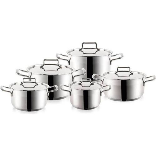 Orion Topfset Kochtöpfe aus Stahl 18/10 PREMIUM 10-teilig