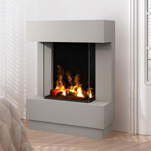 Noble Flame LUMUS 750 [Elektrokamin Opti-myst]: Seidengrau