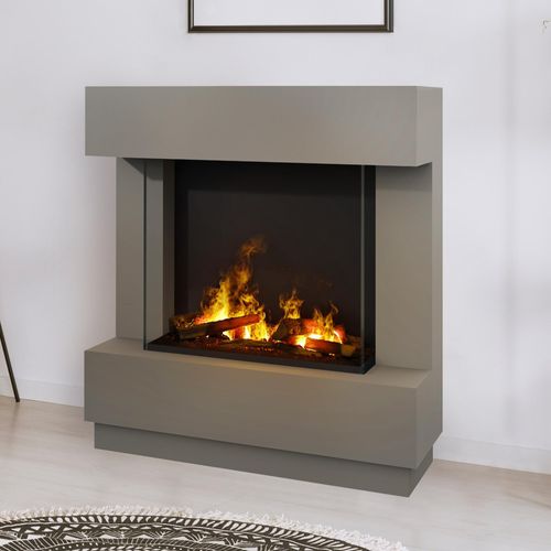 Noble Flame LUMUS 900 [Elektrokamin Opti-myst]: Quarzgrau