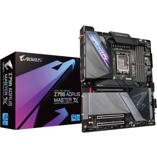 GIGABYTE Z790 AORUS MASTER X Motherboard - Unterstützt Intel 13. Generation CPUs, 20+1+2 Phasen VRM, bis zu 8266MHz DDR5 (OC), 1x PCIe 5.0 + 4x PCIe 4.0 M2, 10GbE LAN, Wi-Fi 7, USB 3.2 Gen 2x2