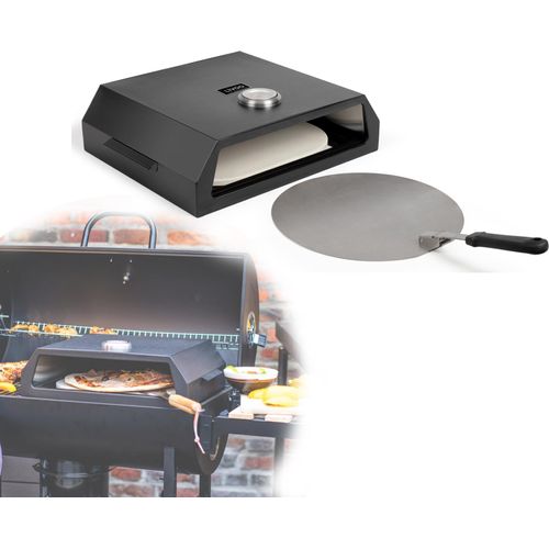 LIVOO Pizzaofen für den Grill Aufsatz Pizza Pizzagrill Pizzastein Gasgrill GS149