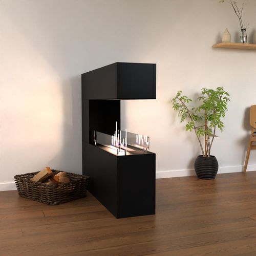 GLOW FIRE Ethanol Kamin 'Oakland' | Ethanolofen in Schwarz mit 3 Std. Brenndauer und 3 KW Heizleistung | BxHxT: 110x110x30 cm