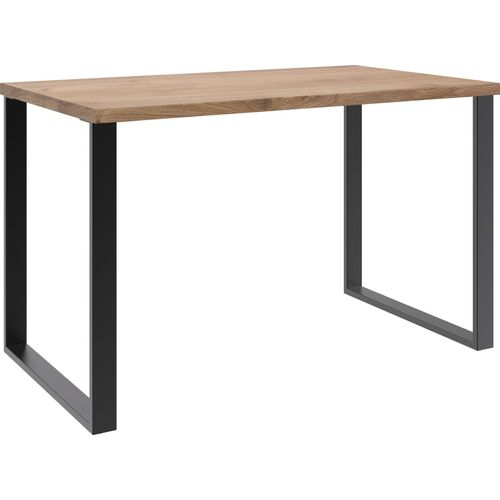 Schreibtisch ></noscript>HOME DESK< in Plankeneiche Nachbildung - 120x75x70cm (BxHxT)