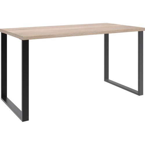 Schreibtisch ></noscript>HOME DESK< in Eiche Sägerau Nachbildung - 140x75x70cm (BxHxT)