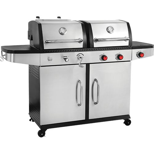 Gasgrill und Holzkohlengrill 8,2kW, 162 x 66 x 113 cm