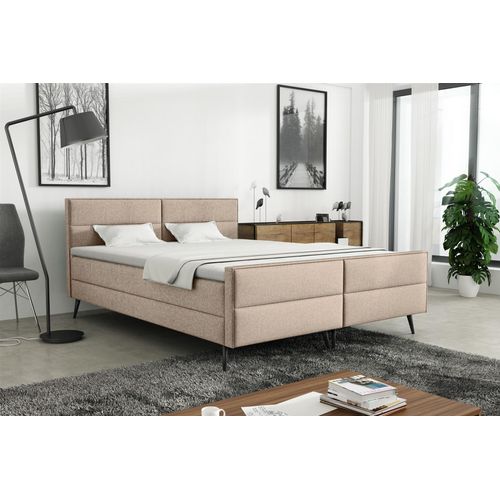 Boxspringbett Schlafzimmerbett GRANADA 180x200cm Stoff Gemma Beige