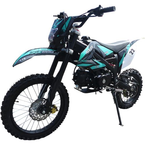 140cc Dirtbike Cross Bike Pitbike KXD 612 E-Start 17/14 Zoll Lichtmaske Türkis