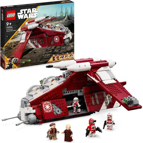 LEGO 75354 Star Wars Gunship der Coruscant-Wachen, The Clone Wars-Set mit baubarem Fahrzeug-Spielzeug und 5 Charakter-Minifiguren inkl. Kanzler Palpatine und Commander Fox