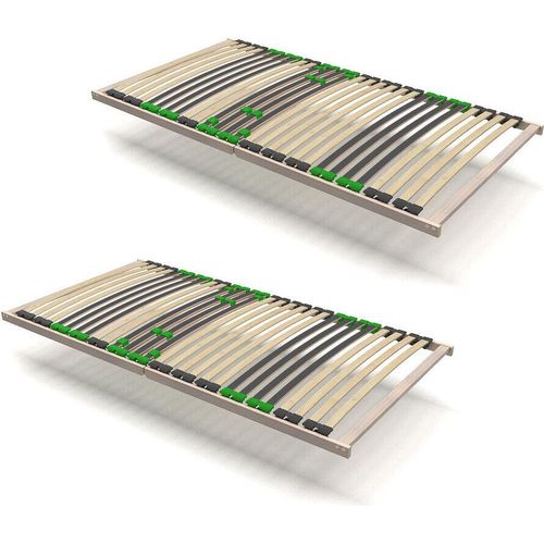 Lattenrost 90x200 cm - Härtegrad verstellbar - FERTIG MONTIERT - 2x