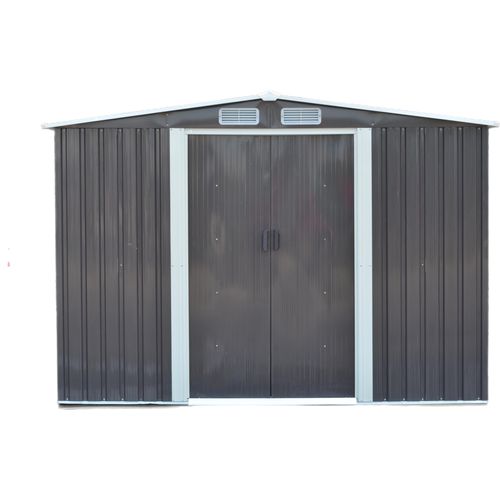 Gerätehaus Geräteschuppen Satteldach Stahlblech 205×257x192 cm cm Garten Haus