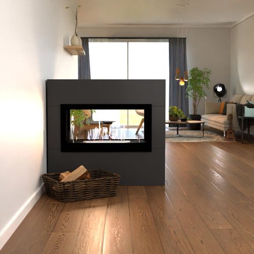 GLOW FIRE Ethanol Kamin 'Ulstein' | Ethanolofen in Grau mit 3 Std. Brenndauer und 2 KW Heizleistung | BxHxT: 110x100x30 cm